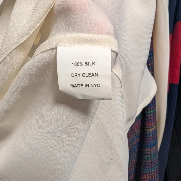 Nili Lotan Cream and Black Button Down Shirt - Picture 4 of 6